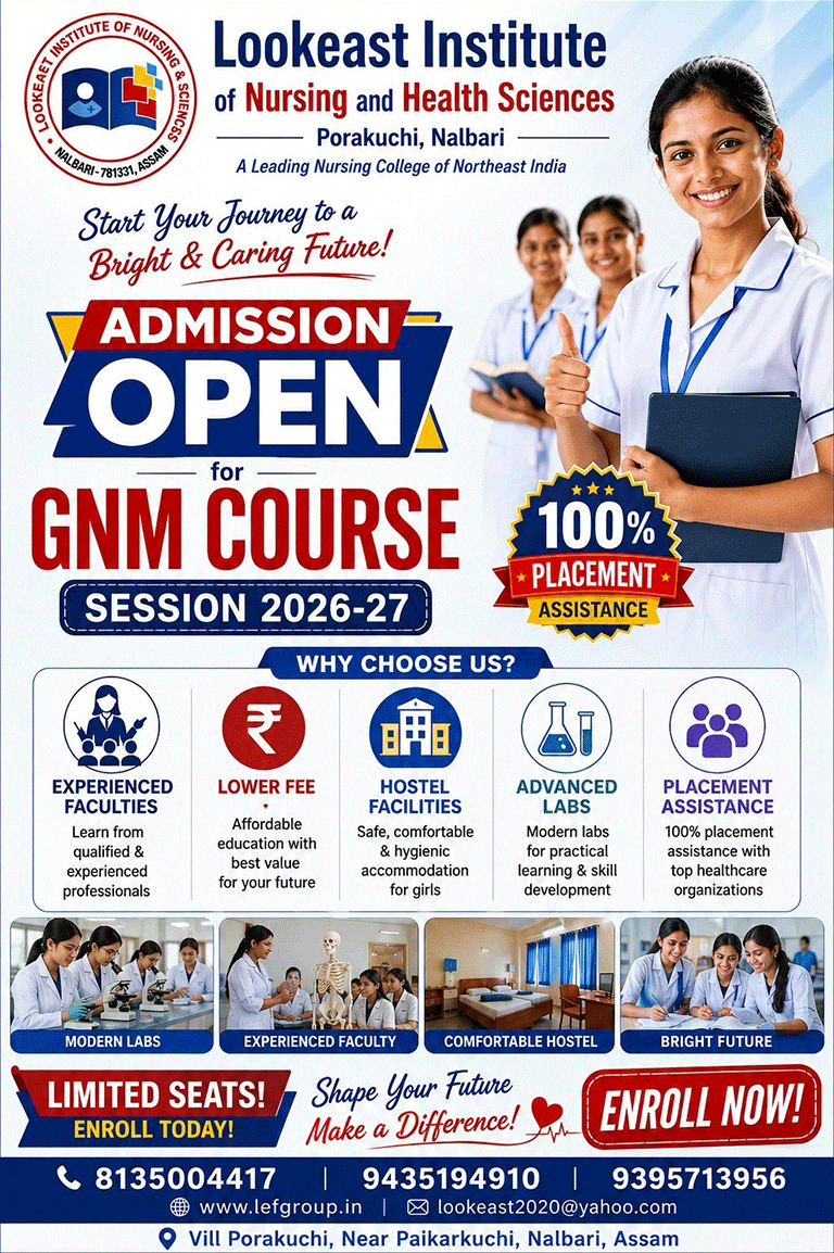 Lookeast Institute GNM Course Admission 2026-27